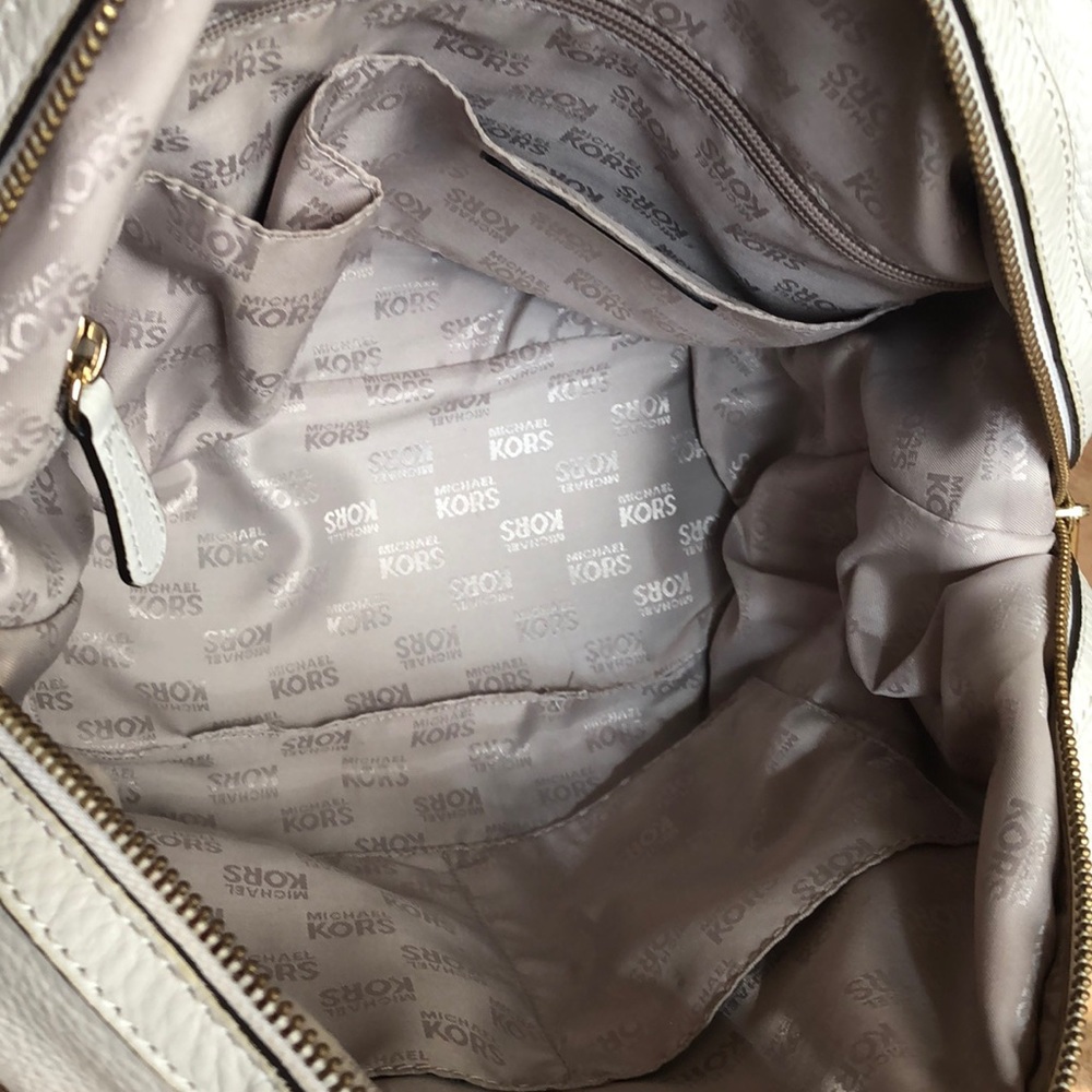 Michael Kors Bedford Ivory Leather Satchel - Picture 5 of 8